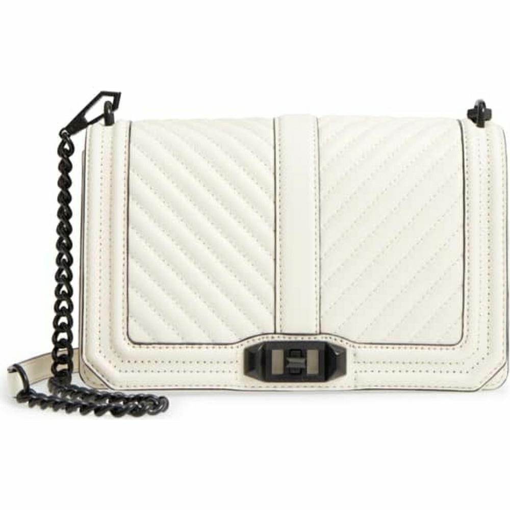 Rebecca Mincoff  Antique white love bag